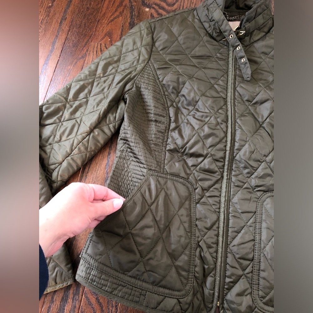 Banana Republic Women’s XS Dark Olive Green Quilted Full-Zip Field Jacket - EUC! - Picture 6 of 15